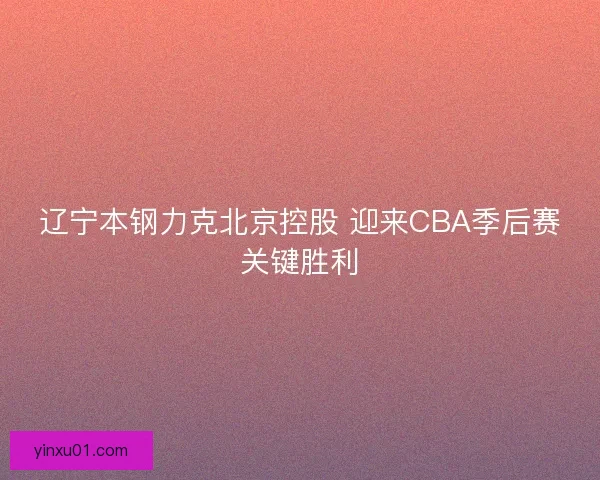 辽宁本钢力克北京控股 迎来CBA季后赛关键胜利